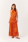 Vestido Longo Lurex Estampa Frescor