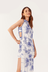 Vestido Cropped Vazado Estampa Enseada