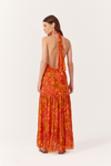 Vestido Longo Lurex Estampa Frescor