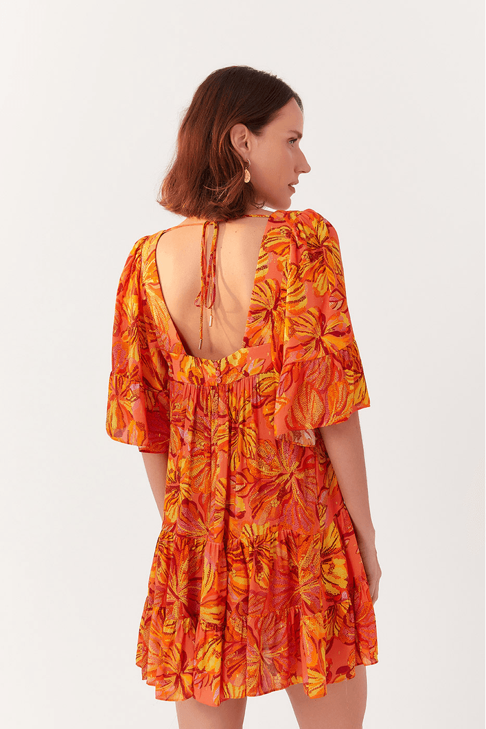 Vestido Lurex Estampa Frescor