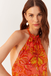Vestido Longo Lurex Estampa Frescor