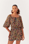 Blusa Manga 3/4 Lurex Estampa Água Doce