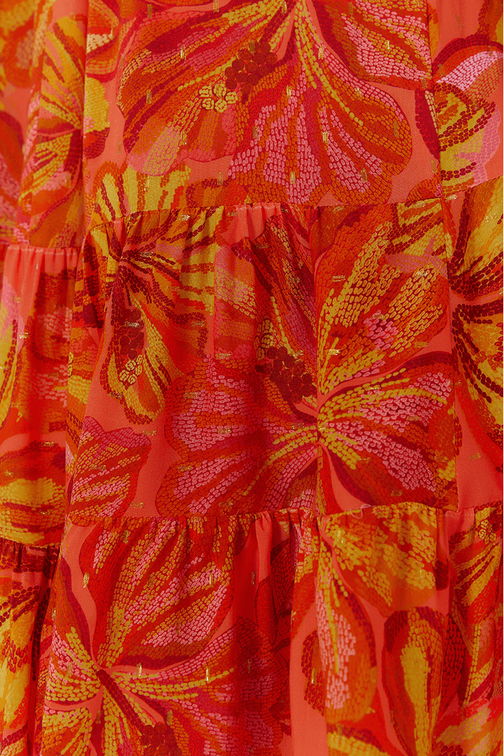 Vestido Lurex Estampa Frescor
