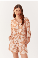Camisa Linho Estampa Coqueiral
