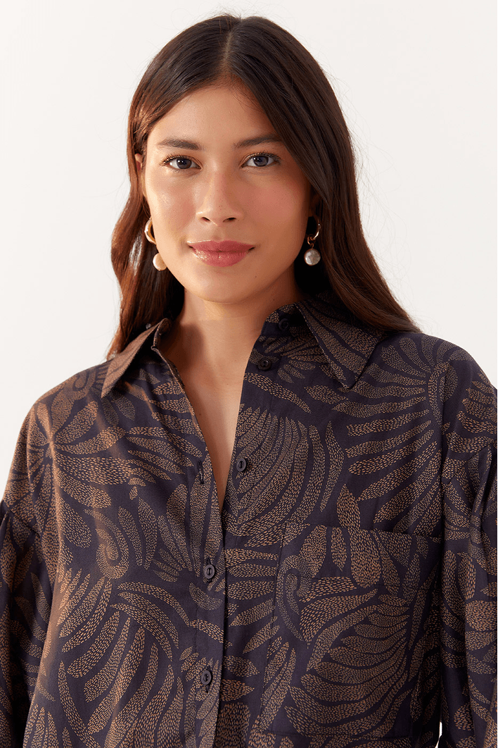 Camisa Algodão Estampa Bossa