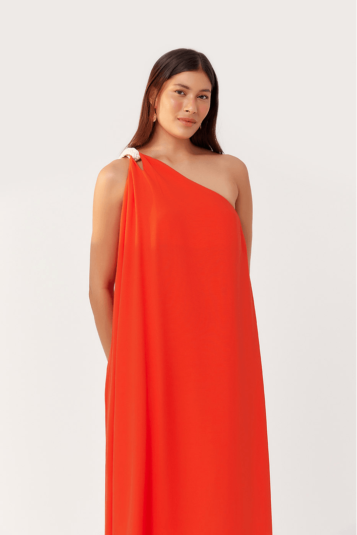 Vestido Cropped Alça Cadarço Trançado