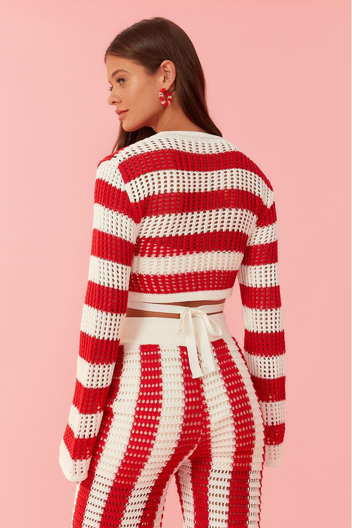 Blusa Cropped Tricot Listrada