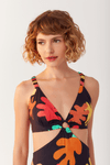 Vestido Cropped Estampa Algas
