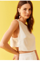 Blusa Linho Geométrica