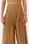 Calça Tricot Pregas Shine