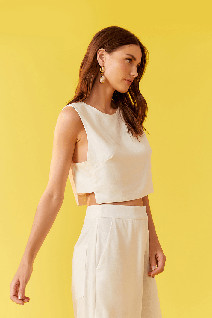 Blusa Linho Geométrica