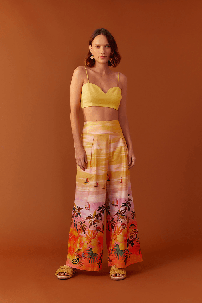 Top Linho Amarração Costas