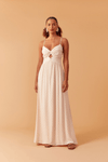 Vestido Longo Lurex Busto Franzido