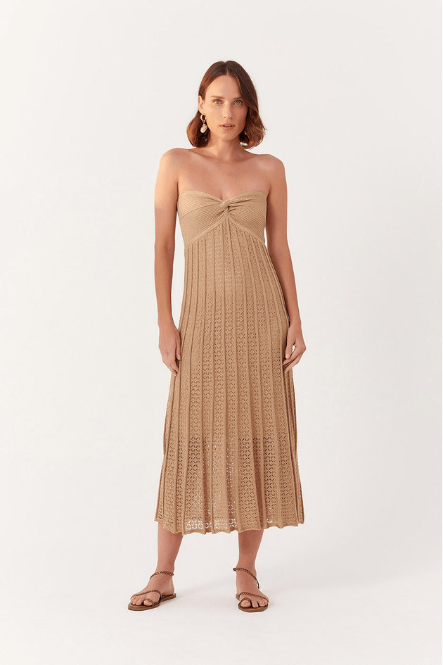 Vestido Saia Tricot Rendado