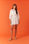Vestido Laise Curto Com Manga