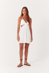 Vestido Curto Crepe Alça Metal