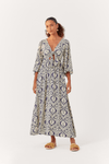 Vestido Cropped Estampa Verano Navy