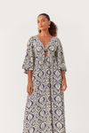 Vestido Cropped Estampa Verano Navy