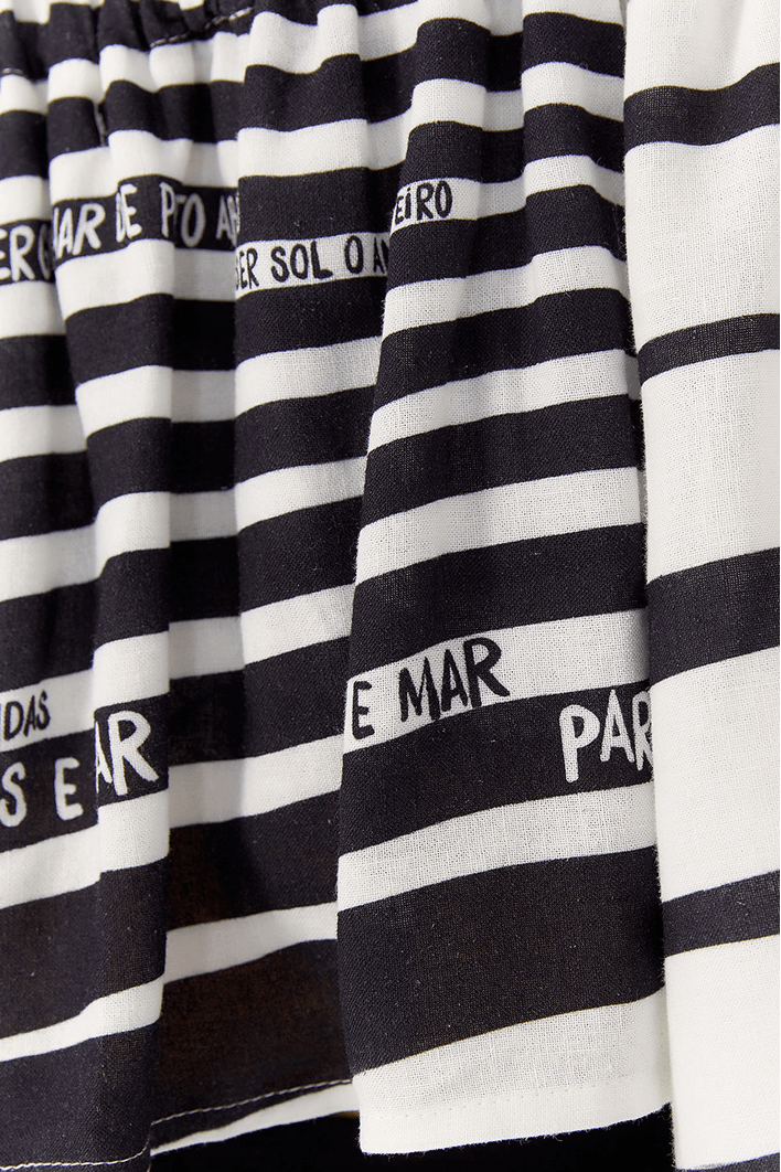 Blusa Ombra Á Ombro Estampa Poema
