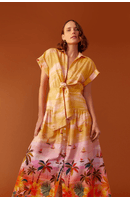 Vestido Cropped Estampa Litoral