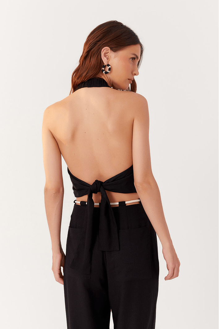 Blusa Linho Busto Torcido
