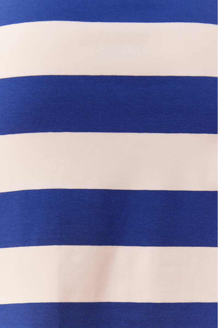 Vestido T-shirt Estampa Listra Azul