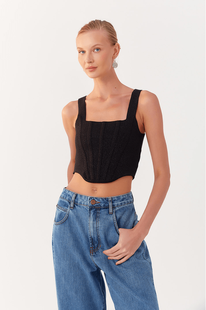 Blusa Tricot Recorte