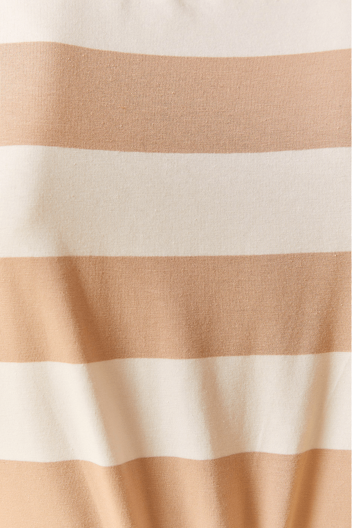 Vestido Estampa Listra Bege