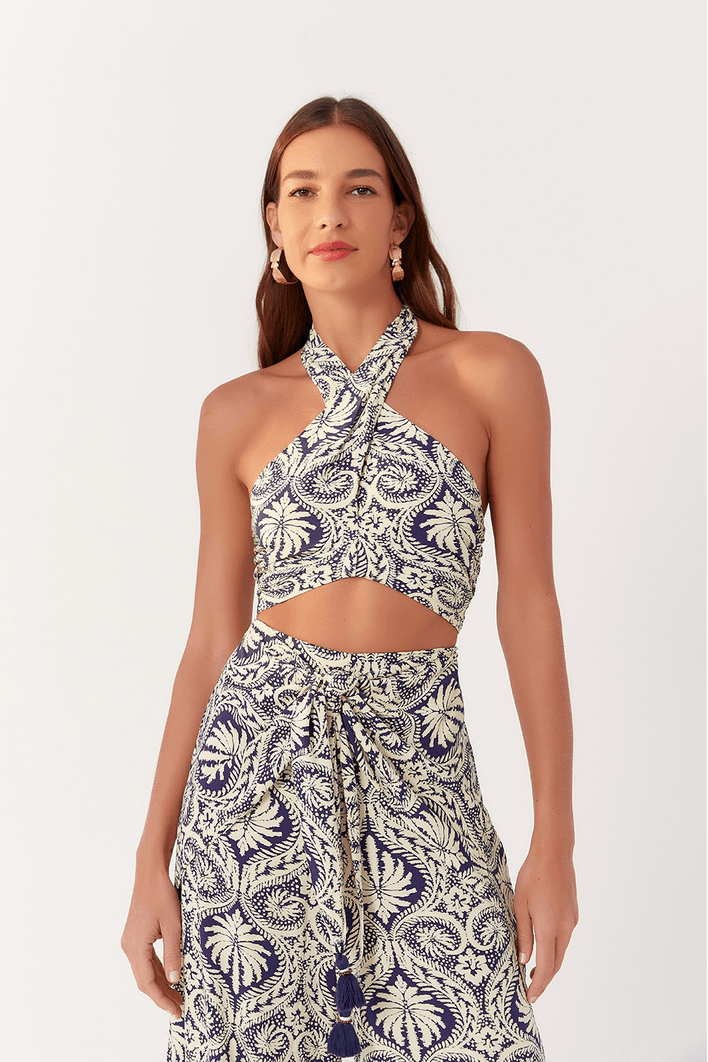 Top Estampa Verano Navy