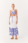 Saia Cropped Linho Estampa Ombrelone