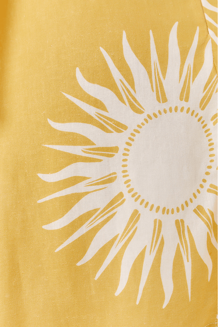 Vestido Linho Estampa Solare