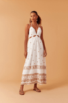 Vestido Cropped Bordado Barrado