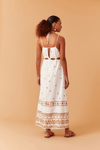 Vestido Cropped Bordado Barrado