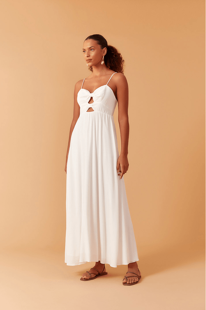 Vestido Longo Crepe Nó Duplo Frente