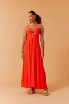 Vestido Longo Crepe Nó Duplo Frente