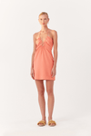 Vestido Linho Curto Busto Franzido