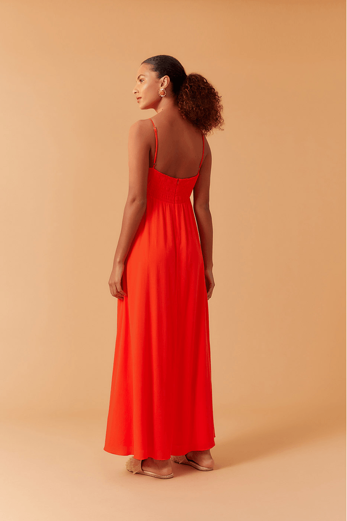 Vestido Longo Crepe Nó Duplo Frente