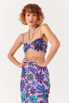 Top Tule Estampa Feito Flor