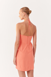 Vestido Linho Curto Busto Franzido