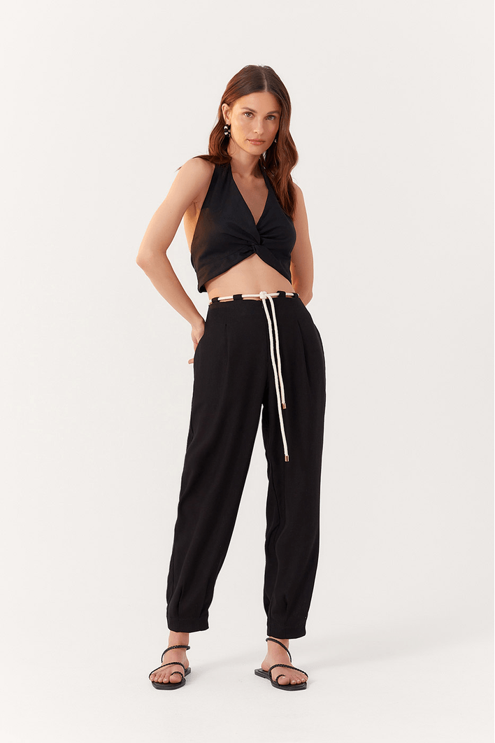 Calça Linho Cordão Cadarço