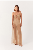 Vestido Plissado Com Lurex