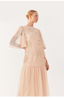 Vestido Tule Bordado Sol