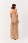 Vestido Plissado Com Lurex