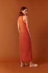 Vestido Canelado Bordado Crochet