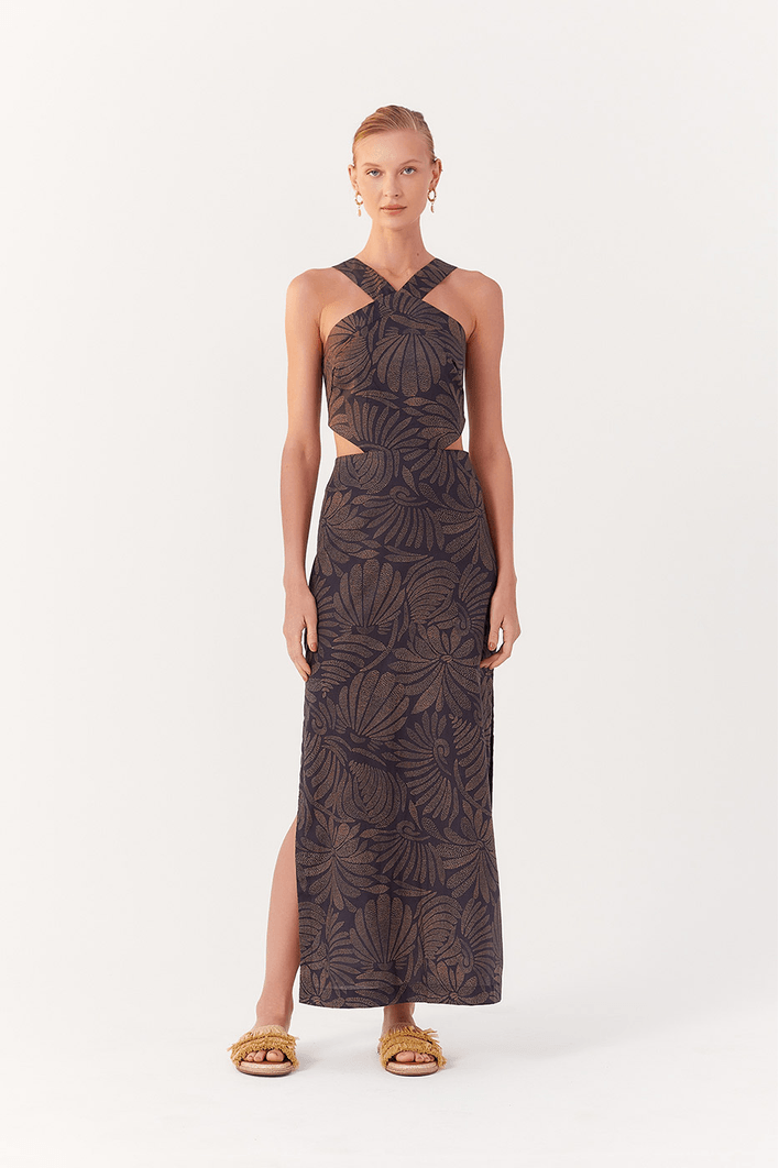 Vestido Cropped Algodão Estampa Bossa