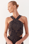 Vestido Cropped Algodão Estampa Bossa