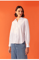 Camisa Algodão Detalhe Renda