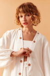 Kimono Linho Bordado Sol