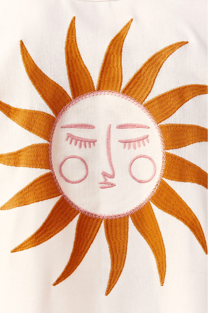 Kimono Linho Bordado Sol
