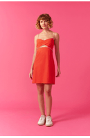 Vestido Curto Recortado